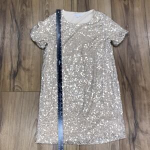 Rose Gold Sequin Sheath Dress Size Small, Holidays Party Cocktail New Year
